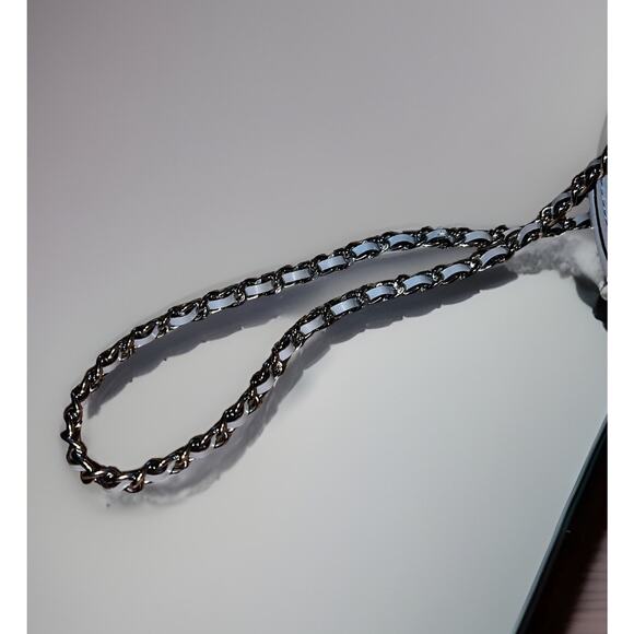 Michael Kors Gray Leather Quilted Crossbody Bag with Chain Strap - Picture 6 of 13